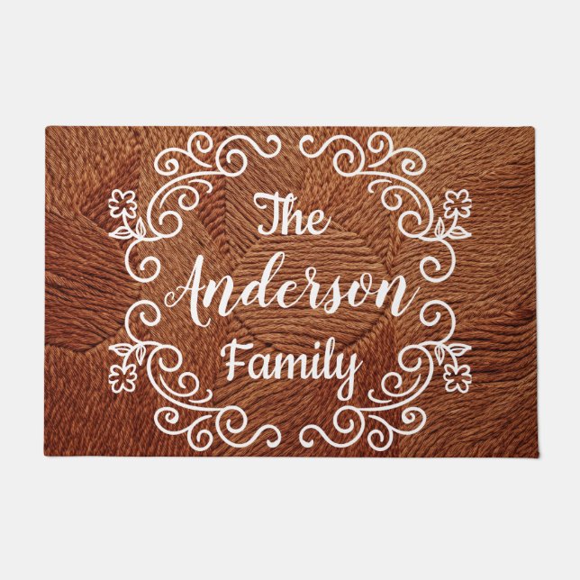 Gepersonaliseerde familienaam Doormat Deurmat (Voorkant)