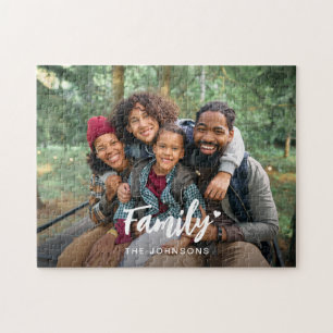 Gepersonaliseerde familienaam Hartfoto Puzzel