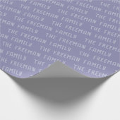 Gepersonaliseerde familienaam Modern Cadeaupapier (Hoek)