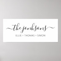 gepersonaliseerde familienaam modern minimalistisc