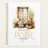 Gepersonaliseerde familienaam Pasen Beige Planner (Voorkant)
