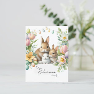 Gepersonaliseerde familienaam Pasen Briefkaart