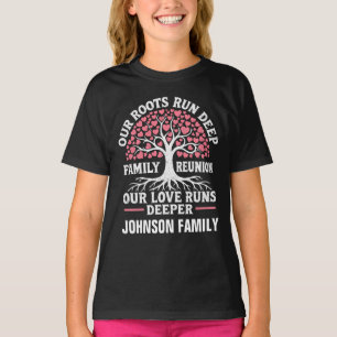 Gepersonaliseerde Familiereünie Onze Wortels Diepe T-shirt