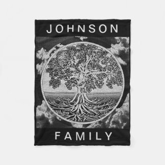 Gepersonaliseerde familiestructuur fleece deken