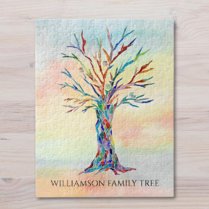 Gepersonaliseerde familiestructuur legpuzzel