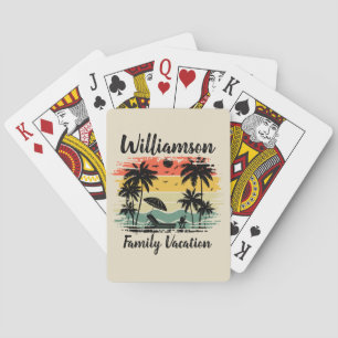 Gepersonaliseerde familievakantie pokerkaarten