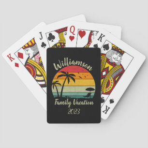 Gepersonaliseerde familievakantie pokerkaarten
