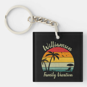 Gepersonaliseerde familievakantie sleutelhanger