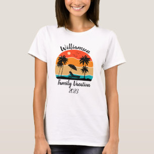 Gepersonaliseerde familievakantie t-shirt