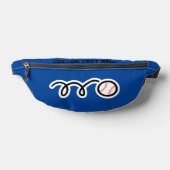 Gepersonaliseerde fanny pack tas met baseball prin (Liggend)