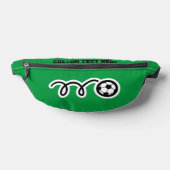 Gepersonaliseerde fanny pack tas met voetbal print (Liggend)