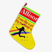 GEPERSONALISEERDE FAST RUNNER KERSTKOUS GROTE KERSTSOK (Voorkant (Hangend))