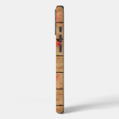 Gepersonaliseerde Faux-hout en -pluis Case-Mate iPhone Case (Achterkant / Links)
