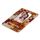 Gepersonaliseerde faux hout legpuzzel magneet (Linkerzijde)