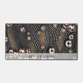Gepersonaliseerde Faux Lederen Rhinestone Bureaumat (Voorkant)