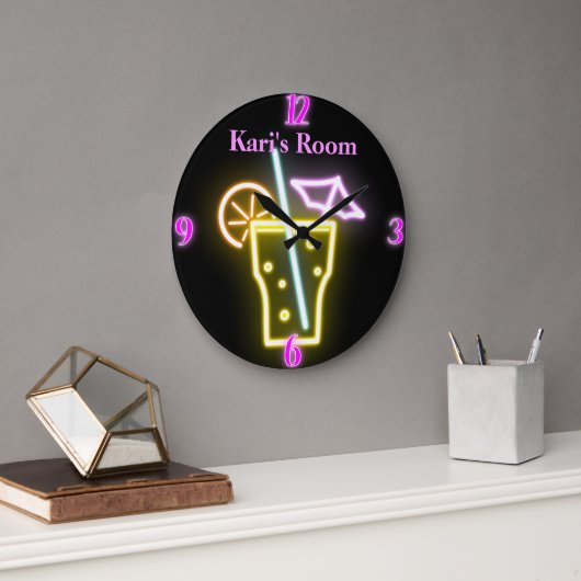 Gepersonaliseerde Faux Neon klok (Kantoor)