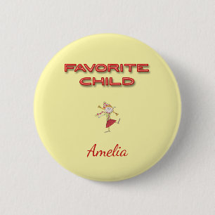 Gepersonaliseerde favoriete kind ronde button 5,7 cm