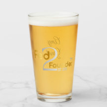 Gepersonaliseerde "Fed2Founder" Glass Cup