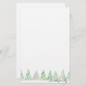 Gepersonaliseerde feestartikelen - kerstbomen briefpapier (Voorkant / Achterkant)