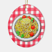 Gepersonaliseerde feestdagen keramisch ornament (Links)