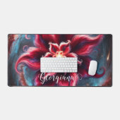 Gepersonaliseerde Feestelijke Bloemen Poinsettia G Bureaumat (Keyboard & Muis)