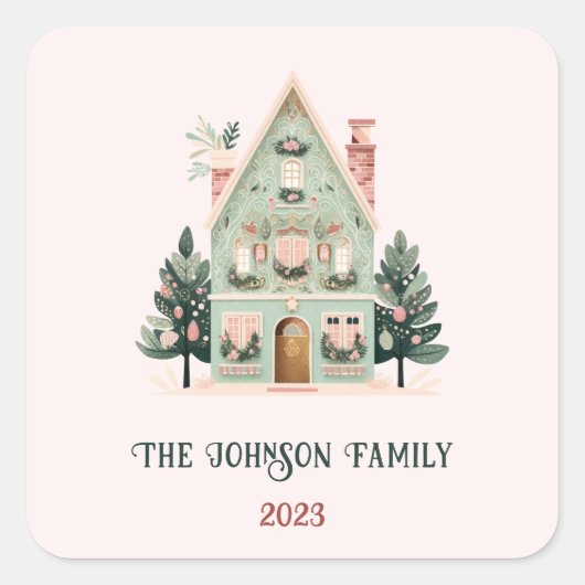 Gepersonaliseerde feestelijke Sticker (Voorkant)