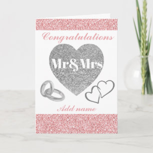 Gepersonaliseerde  felicitaties Mr&Mrs Card Kaart