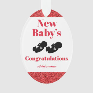 Gepersonaliseerde felicitaties voor de nieuwe baby ornament