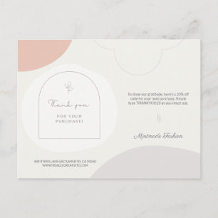 Gepersonaliseerde Feminine Hartelijk dank voor uw Briefkaart