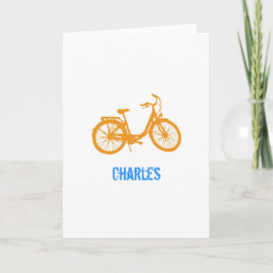 Gepersonaliseerde fietsbriefkaarten notitiekaartje