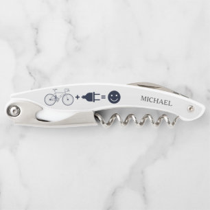 Gepersonaliseerde fietser eBike maakt me gelukkig Kurkentrekker