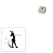 Gepersonaliseerde figuur skater rubberen stempel (Gestempeld)