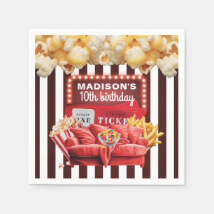 Gepersonaliseerde film Night Cinema Verjaardag Servet