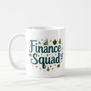 Gepersonaliseerde Finance Squad met naam Koffiemok