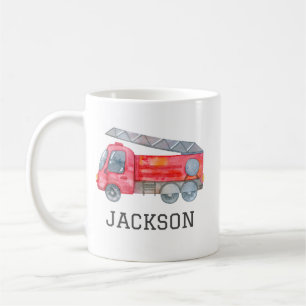 Gepersonaliseerde Firetruck verjaardagsfeestje Koffiemok