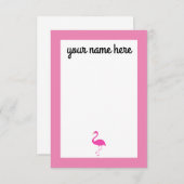 Gepersonaliseerde Flamingo-briefkaarten Bedankkaart (Voorkant / Achterkant)
