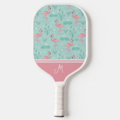 Gepersonaliseerde Flamingo Gift Monogram Pickleball Paddle (Achterkant)