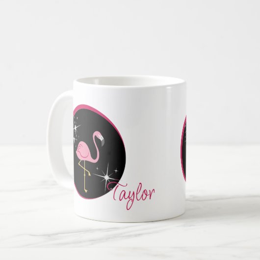 Gepersonaliseerde Flamingo Mok (Voorkant links)
