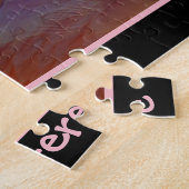 Gepersonaliseerde Flamingo Puzzle Legpuzzel (Zijkant)