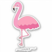 Gepersonaliseerde Flamingo Sticker (Voorkant)