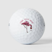 Gepersonaliseerde Flamingo Wine Drinker Novelty Gi Golfballen (Voorkant)