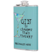 GEPERSONALISEERDE FLASK - GIN IS KAPER DAN THERAPI HEUPFLES (Links)