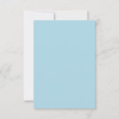 Gepersonaliseerde Flat Bedankt Card-Light Blue kle (Voorkant)