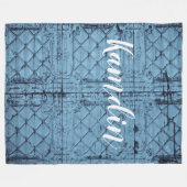 Gepersonaliseerde fleece Gooi Rustiek Tin Panel Pl (Voorkant (Horizontaal))