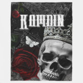 Gepersonaliseerde fleece gooi spookachtige Adeline (Voorkant)