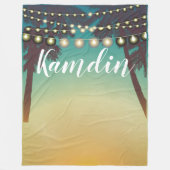 Gepersonaliseerde Fleece Throw Beach Sunset Palm T (Voorkant)
