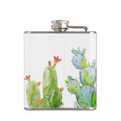 Gepersonaliseerde fles Boho Llama Bohemian Cacti D Heupfles (Achterkant)