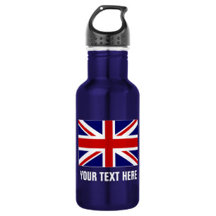 Gepersonaliseerde flessen van de Britse vlag