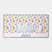 Gepersonaliseerde Floral Desk Mat (Keyboard & Muis)