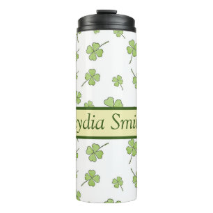 Gepersonaliseerde floral drink tumbler thermosbeker